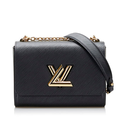 Louis Vuitton Epi Twist MM Chain Shoulder Bag Noir Black