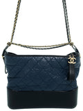 Chanel Gabriel Hobo Bag Shoulder Bag Navy Black