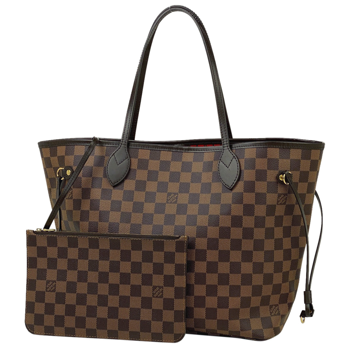 Louis Vuitton Neverfull MM Handbag Tote Bag Damier Brown