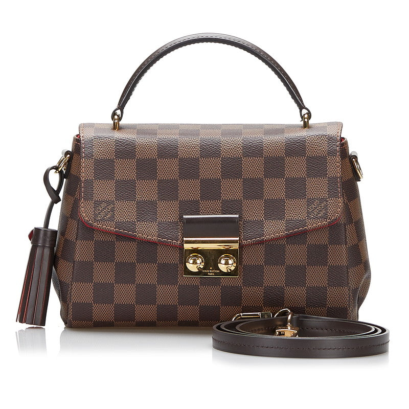 Louis Vuitton Damier Croisette PM Shoulder Bag Brown