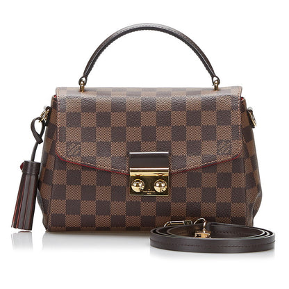 Louis Vuitton Damier Croisette PM Shoulder Bag Brown