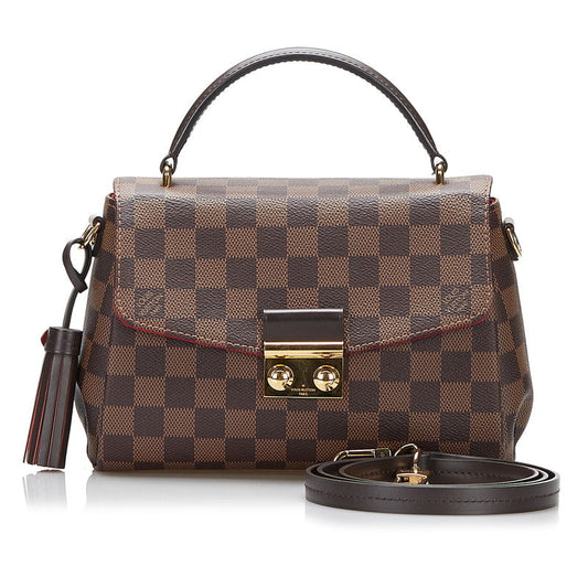 Louis Vuitton Damier Croisette PM Shoulder Bag Brown