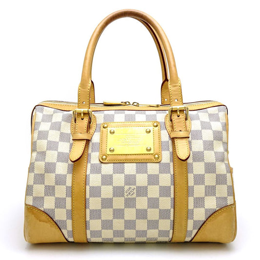 Louis Vuitton Damier Azur Berkley Handbag Boston Bag White