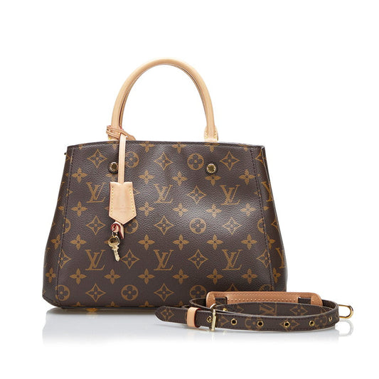 Louis Vuitton Monogram Montaigne BB Shoulder Bag Brown