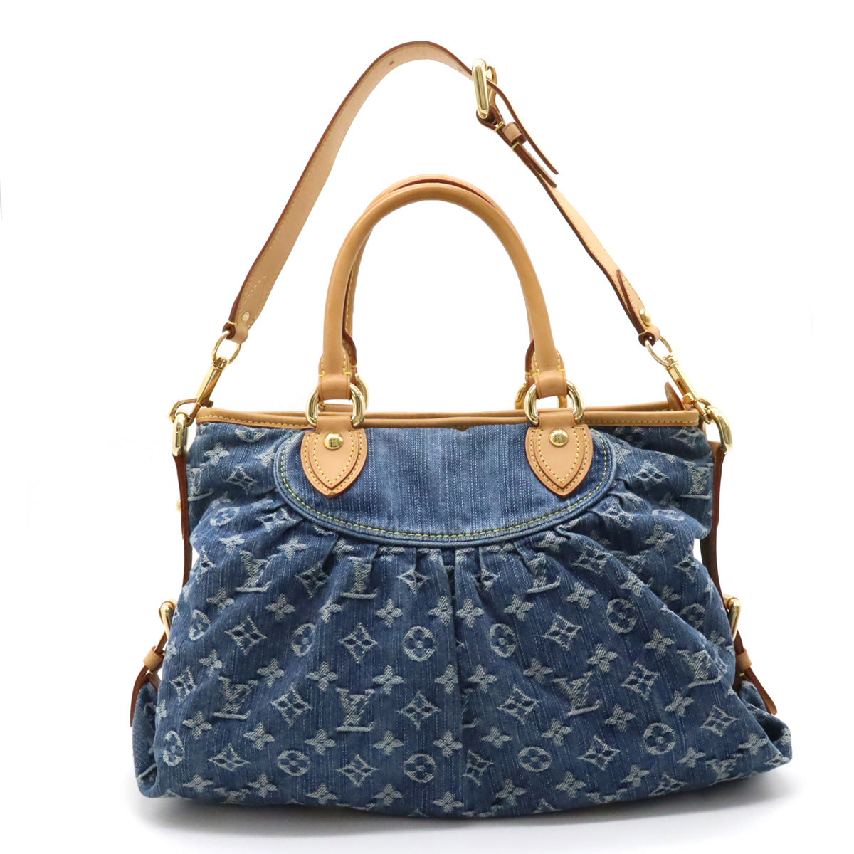 Louis Vuitton Denim NeoCabby MM Tote Shoulder Bag