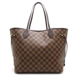 Louis Vuitton Damier Neverfull MM Ebene Tote Bag Brown