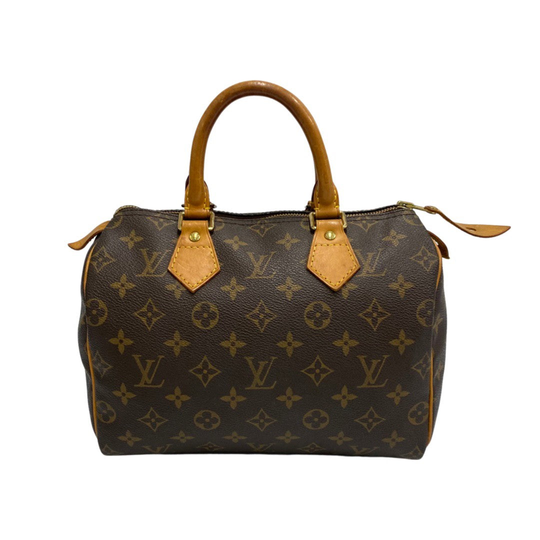 Louis Vuitton Speedy 25 Monogram Leather Mini Tote Brown