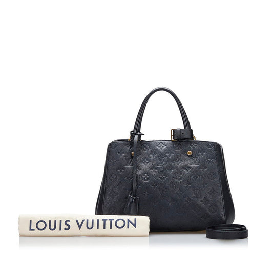 Louis Vuitton Emprene Montaigne MM Shoulder Bag Noir Black