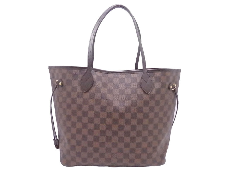 Louis Vuitton Shoulder Bag Damier Ebene Neverfull MM Brown Damier