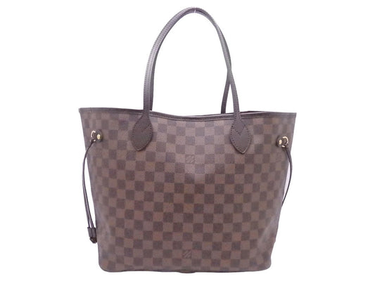 Louis Vuitton Shoulder Bag Damier Ebene Neverfull MM Brown Damier