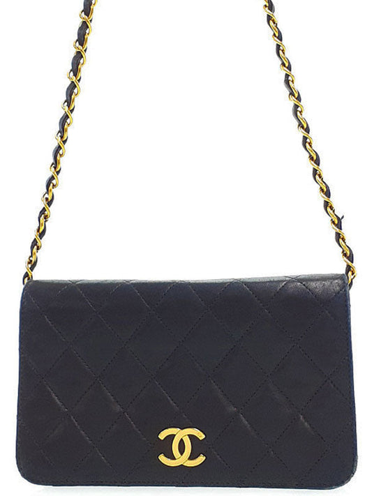 Chanel Mini Matelasse Chain Shoulder Bag Black