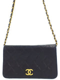 Chanel Mini Matelasse Chain Shoulder Bag Black