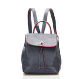 Louis Vuitton Lock Me Backpack Rucksack Marine Rouge Navy