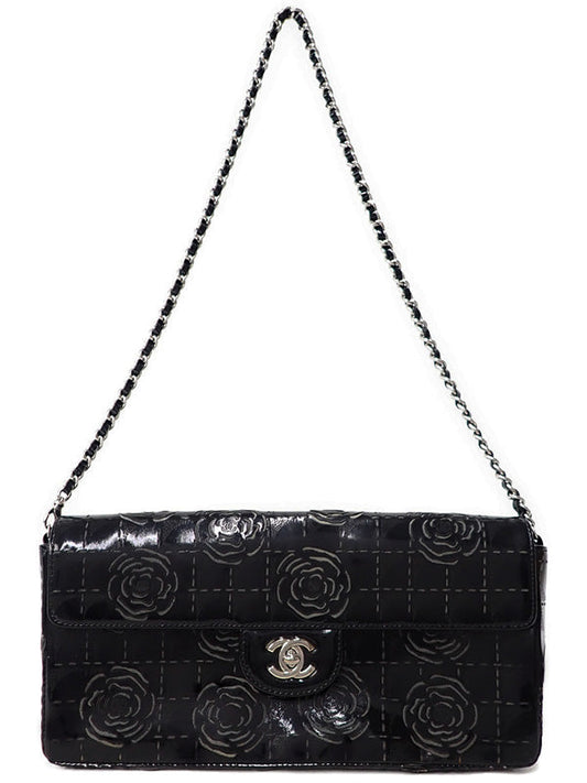 Chanel Camellia Chain Shoulder Bag Black