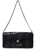 Chanel Camellia Chain Shoulder Bag Black