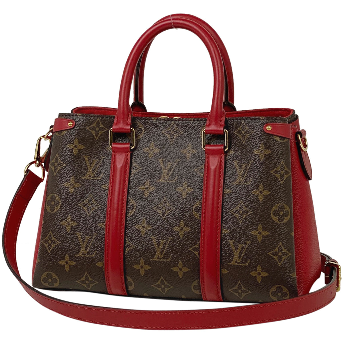 Louis Vuitton Soufflot NV BB Shoulder Bag Monogram Cerise Red