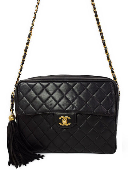 Chanel Matelasse Chain Shoulder Bag Black