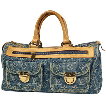 Louis Vuitton Neo Speedy Handbag Monogram Denim Blue