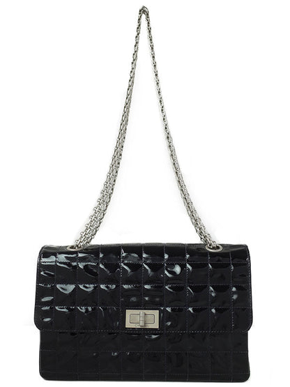 Chanel Chocolate Bar Chain Shoulder Bag Black