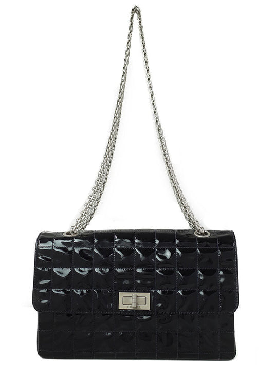 Chanel Chocolate Bar Chain Shoulder Bag Black