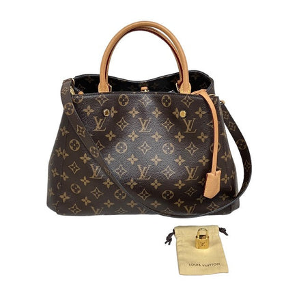 Louis Vuitton Montaigne MM Monogram Handbag Brown
