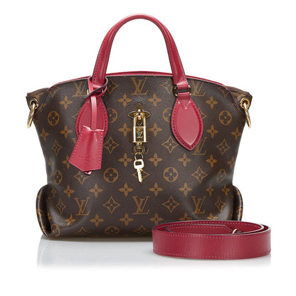 Louis Vuitton Flower Zip De Tote PM Shoulder Bag Riduvin Brown