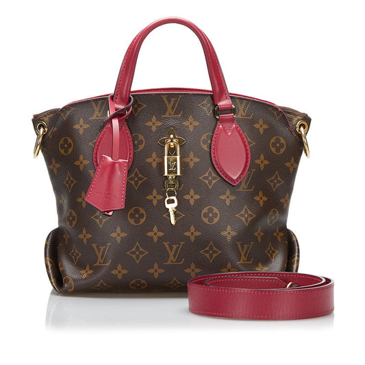 Louis Vuitton Flower Zip De Tote PM Shoulder Bag Riduvin Brown