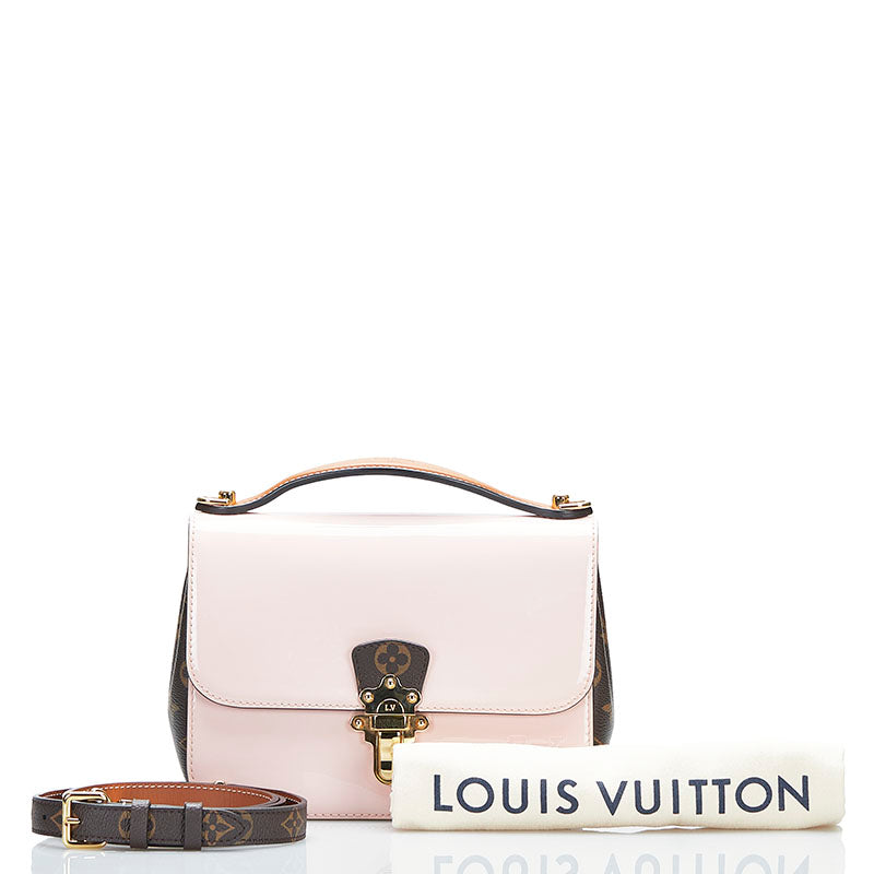 Louis Vuitton Cherry Wood BB Shoulder Bag Rose Valerine Pink Brown