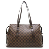 Louis Vuitton Damier Chelsea Ebene Shoulder Tote Brown