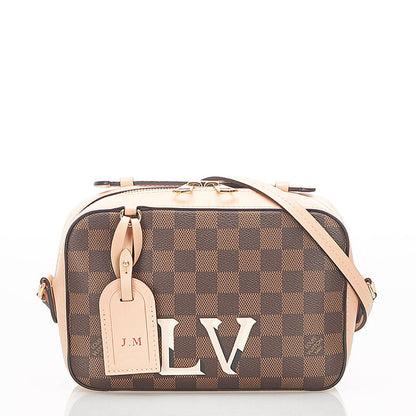 Louis Vuitton Damier Shoulder Bag Brown Pink
