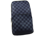 Louis Vuitton Damier Infini Avenue Sling Bag Navy Leather Calf