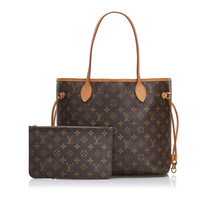 Louis Vuitton Monogram Neverfull MM Tote Bag Shoulder Bag Brown