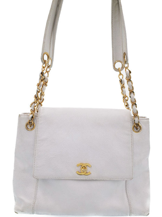 Chanel Coco Mark Shoulder Bag White