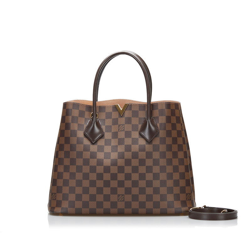 Louis Vuitton Damier Kensington Shoulder Bag 2way Ebene Brown