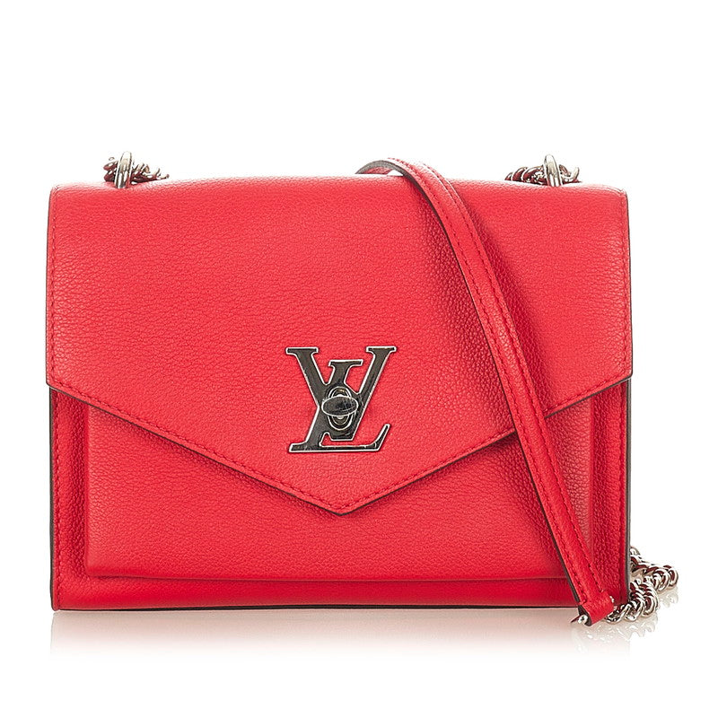 Louis Vuitton My Lock Me BB Leather Shoulder Bag Red