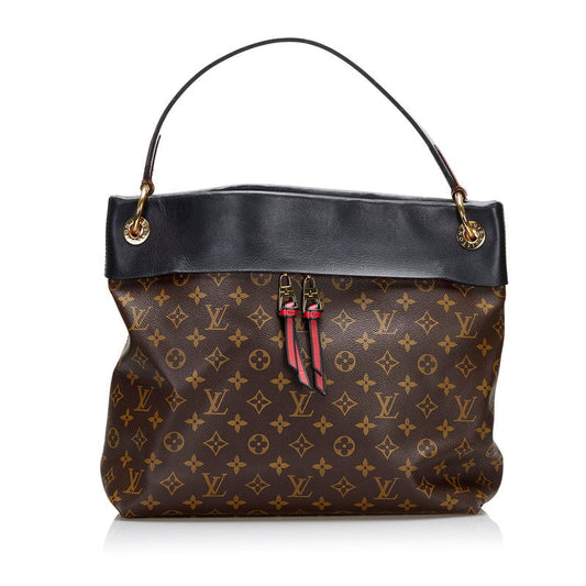 Louis Vuitton Monogram Tuileries Hobo Shoulder Bag Brown
