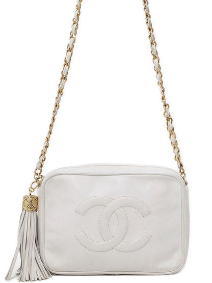 Chanel Coco Mark Chain Shoulder Bag White
