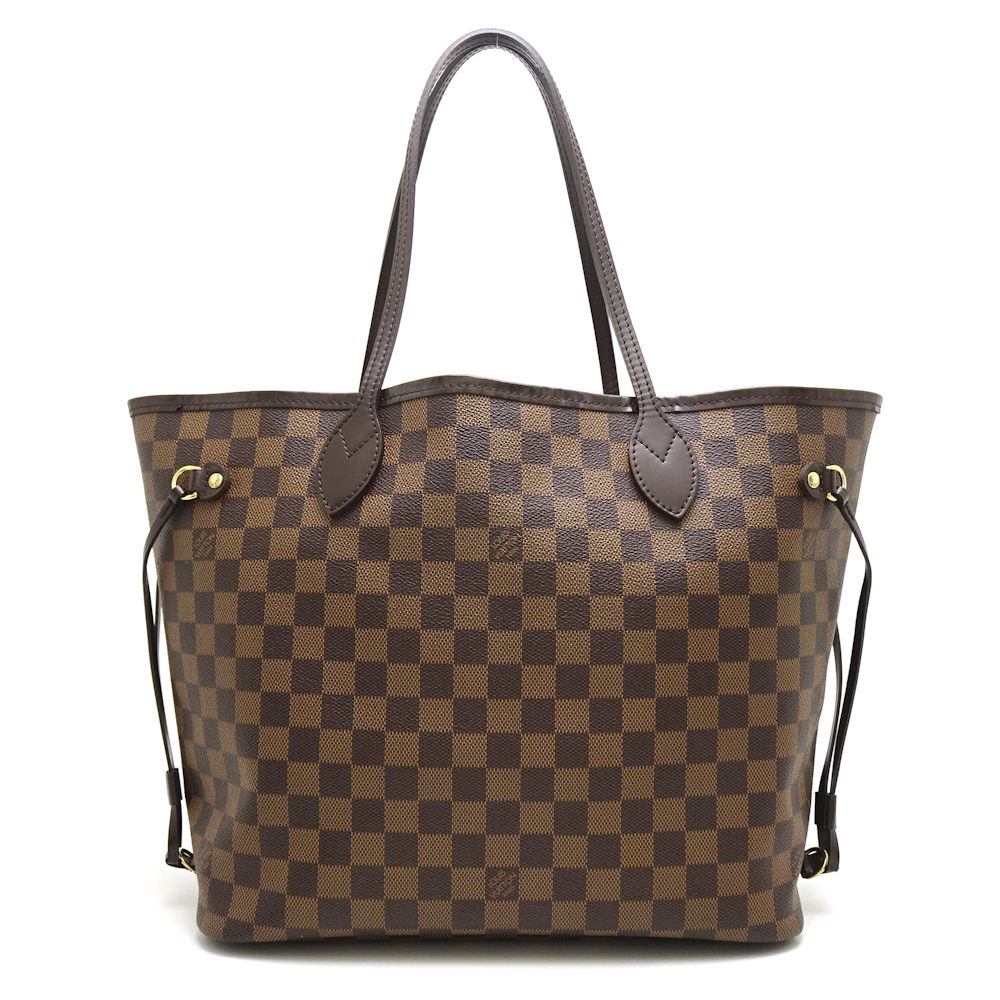 Louis Vuitton Damier Neverfull MM Ebene Tote Bag Brown