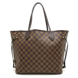 Louis Vuitton Damier Neverfull MM Ebene Tote Bag Brown
