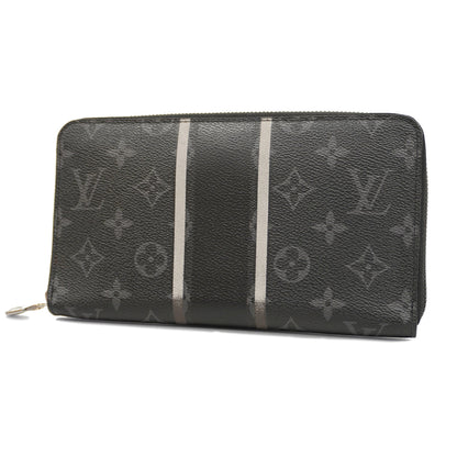 Louis Vuitton Bifold Long Wallet Monogram Eclipse Fragment Zippy Organizer