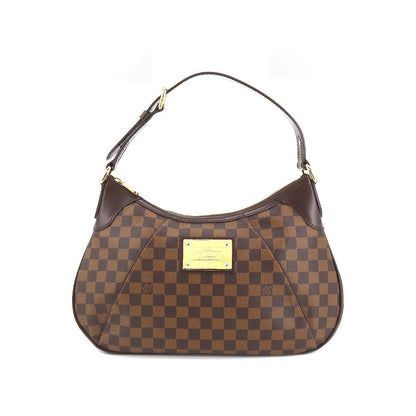 Louis Vuitton Damier Thames GM Shoulder Bag Ebene Gold Metal Fittings