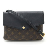 Louis Vuitton Monogram Twice Shoulder Bag Pochette Diagonal Noir Black
