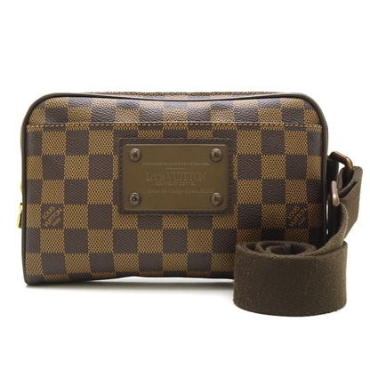 Louis Vuitton Damier Brooklyn Ebene Body Bag Waist Pouch Brown