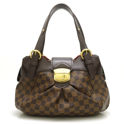 Louis Vuitton  Damier Sistine PM Ebene Handbag Brown