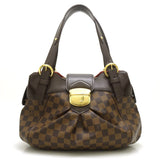 Louis Vuitton  Damier Sistine PM Ebene Handbag Brown