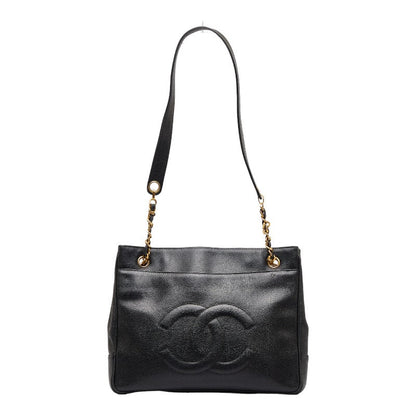 Chanel Deca coco Mark Chain Shoulder Bag Tote Bag Black
