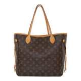 Louis Vuitton Neverfull MM Handbag Tote Bag Monogram Brown