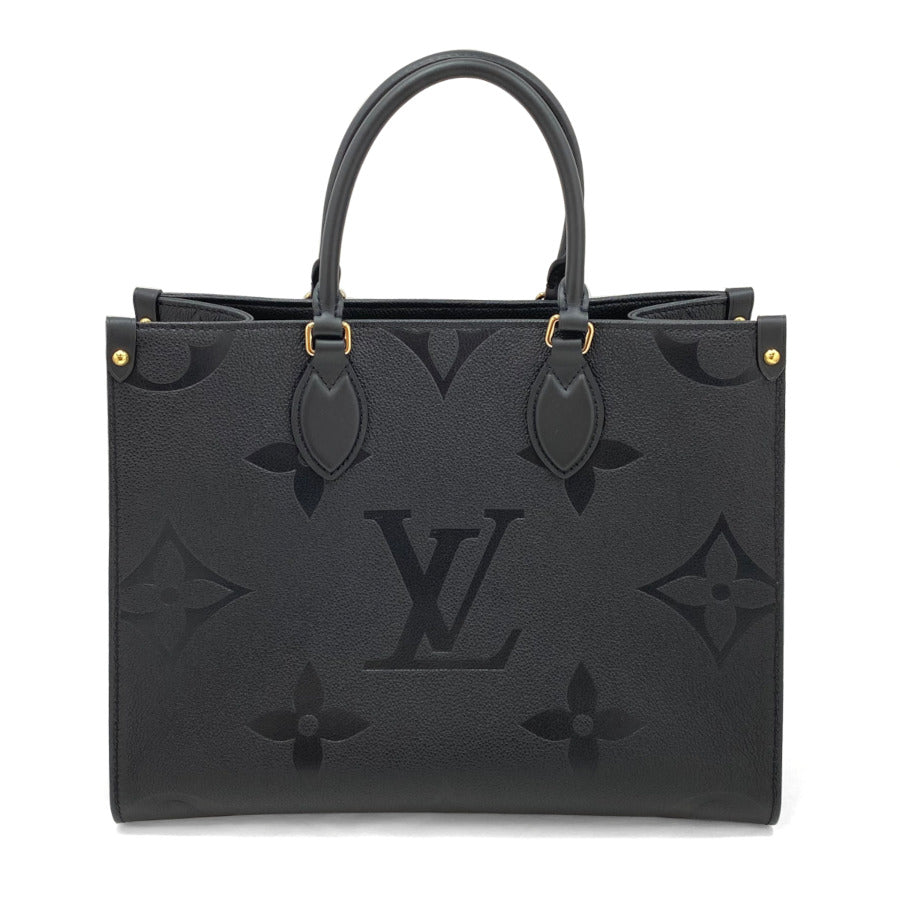 Louis Vuitton OnTheGo MM Shoulder Bag Monogram Implant Noir Black