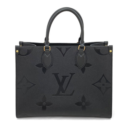 Louis Vuitton OnTheGo MM Shoulder Bag Monogram Implant Noir Black