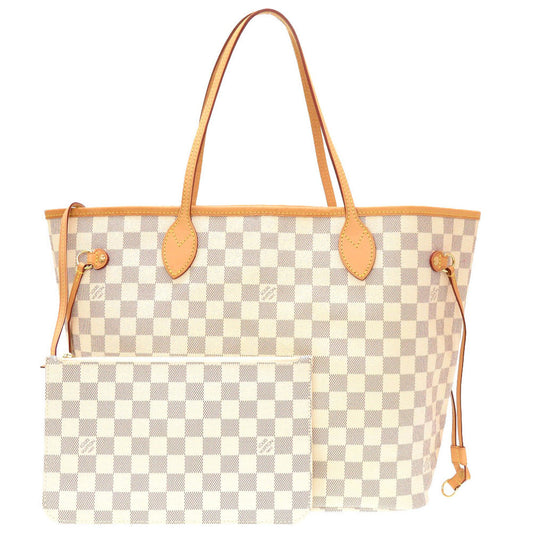 Louis Vuitton Damier Azur New Neverfull MM Tote Bag